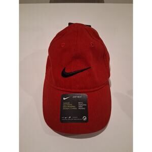 Nike Boys Toddler Strapback Hat Red Adjustable Embroidered Swoosh Logo W/Tags
